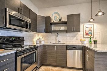 Modern, dark cabinetry